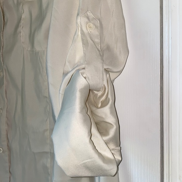 WD NY cream button up blouse 3X - Picture 2 of 5